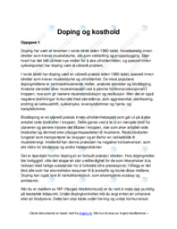 Doping og kosthold