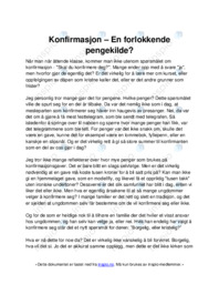 Konfirmasjon En forlokkende pengekilde