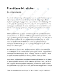 Framtidens bil: el-bilen