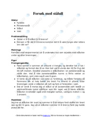 Forsøk med stålull