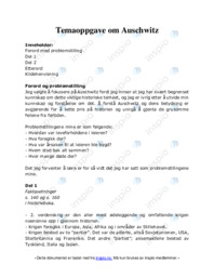Temaoppgave om Auschwitz