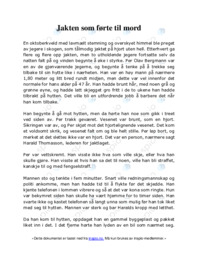 Jakten som førte til mord