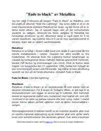 Fade to black av Metallica