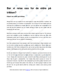 Bør vi reise oss for de eldre på trikken