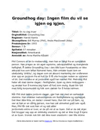 Groundhog day Ingen film du vil se igjen og igjen