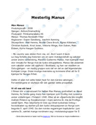 Mesterlig Manus