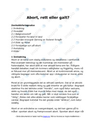 Abort, rett eller galt