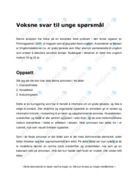 Voksne svar til unge spørsmål