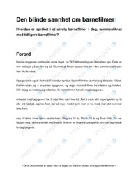 Den blinde sannhet om barnefilmer