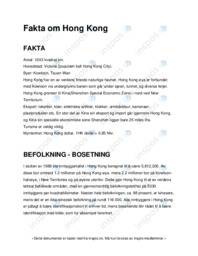 Fakta om Hong Kong