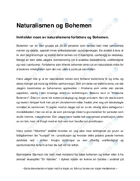 Naturalismen og Bohemen