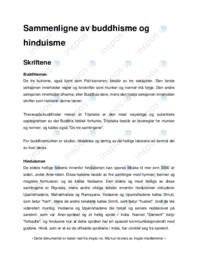 Sammenligne av buddhisme og hinduisme