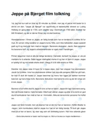 Jeppe på Bjerget film tolkning