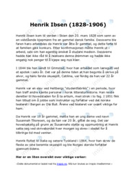 Henrik Ibsen (1828-1906)