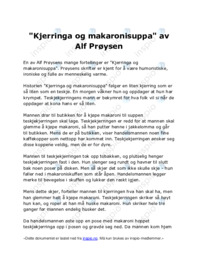 Kjerringa og makaronisuppa | Alf Prøysen