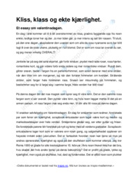 Kliss, klass og ekte kjærlighet