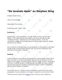 De levende døde | Stephen King