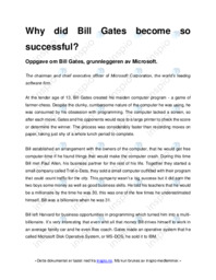 Why did Bill Gates become so successful