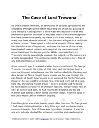 The Case of Lord Trewona