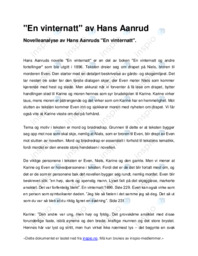 “En vinternatt” av Hans Aanrud