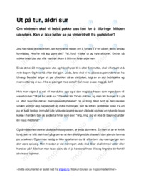 Ut på tur, aldri sur