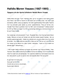 Halldis Moren Vesaas – (1907-1995)