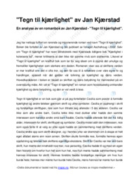 “Tegn til kjærlighet” av Jan Kjærstad