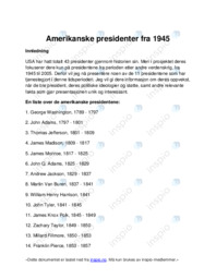 Amerikanske presidenter fra 1945
