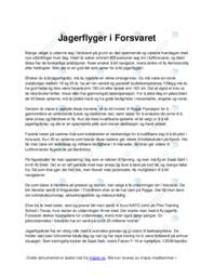 Jagerflyger i Forsvaret