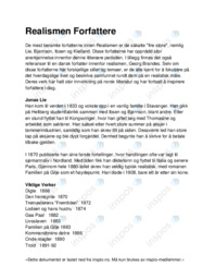 Realismen Forfattere