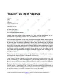 “Mauren” av Inger Hagerup