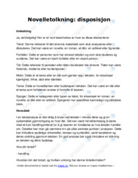 Novelletolkning | disposisjon