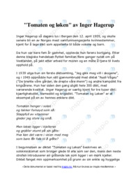 Tomaten og løken av Inger Hagerup