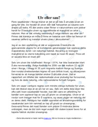 Ulv eller sau?