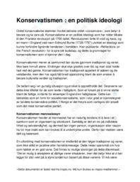 Konservatismen en politisk ideologi