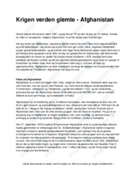 Krigen verden glemte – Afghanistan