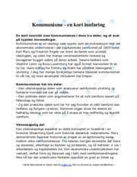 Kommunisme – en kort innføring