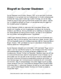 Biografi av Gunnar Staalesen