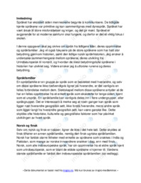 Tidlig språkhistorie