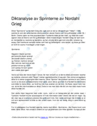 Sprinterne av Nordahl Grieg