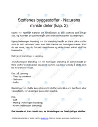 Stoffenes byggestoffer | Naturens minste deler