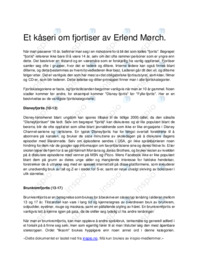 Et kåseri om fjortiser – Erlend Mørch