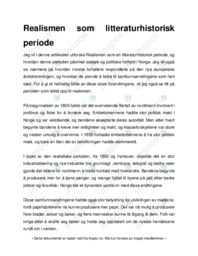 Realismen som litteraturhistorisk periode