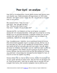 Peer Gynt | En analyse