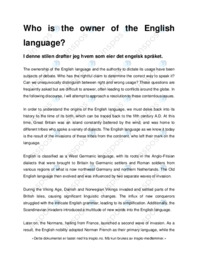 Who is the owner of the English language?