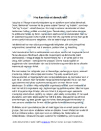 Hva kan true et demokrati