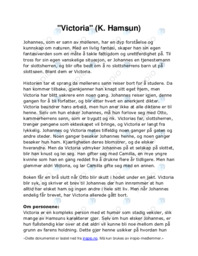Victoria | K. Hamsun