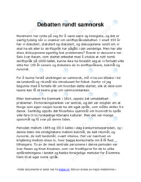 Debatten rundt samnorsk