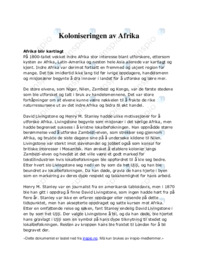 Koloniseringen av Afrika