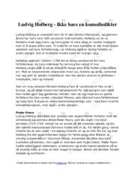 Ludvig Holberg | Ikke bare en komediedikter